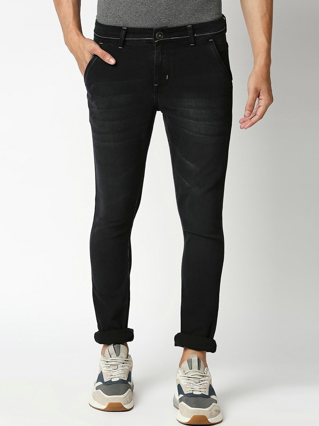 High Star Men Slim Fit Mid-Rise Stretchable Jeans