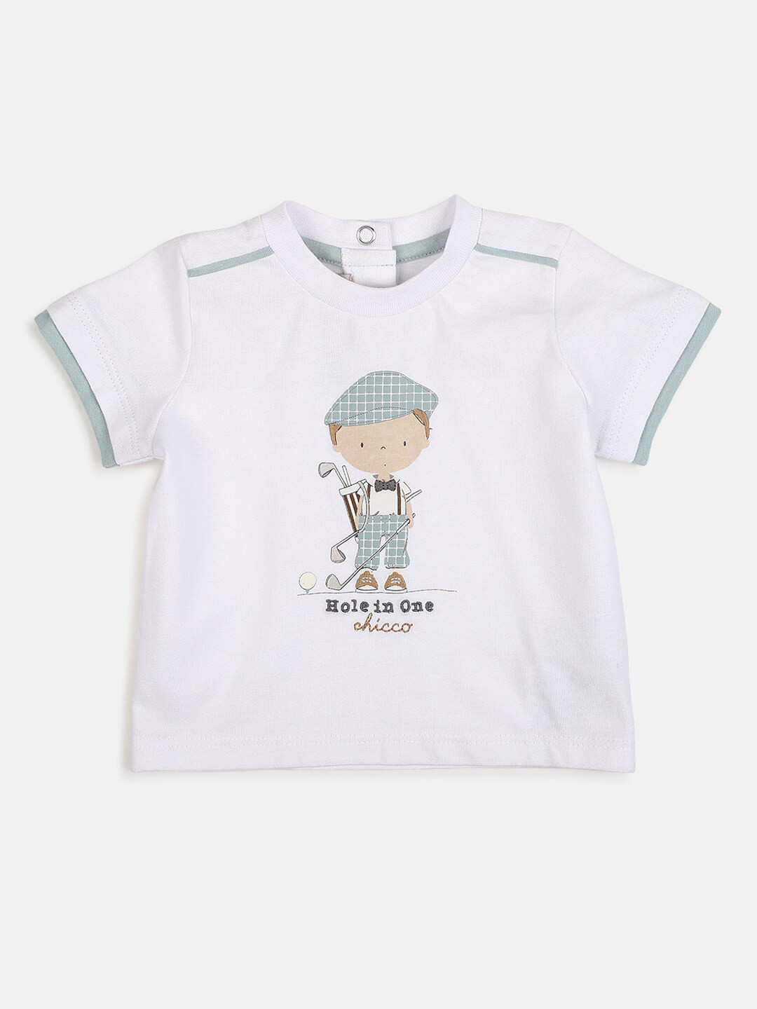 Chicco Infants Boys Humour And Comic Printed Pure Cotton T-shirt