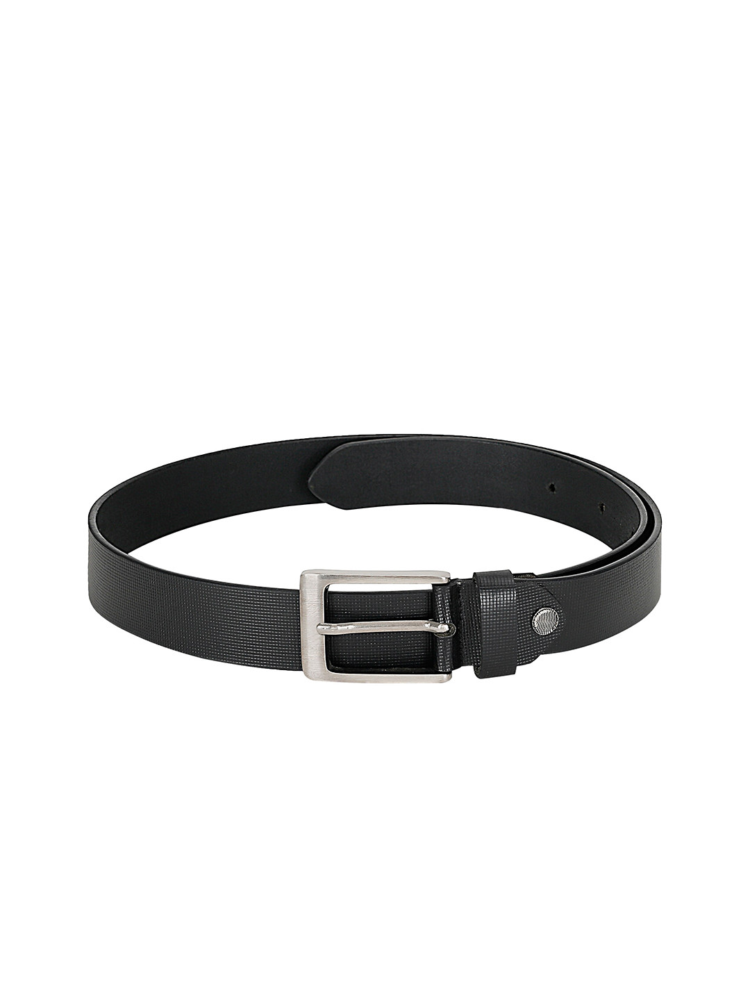 amicraft Men Textured Leather Tang Slim Formal Belt