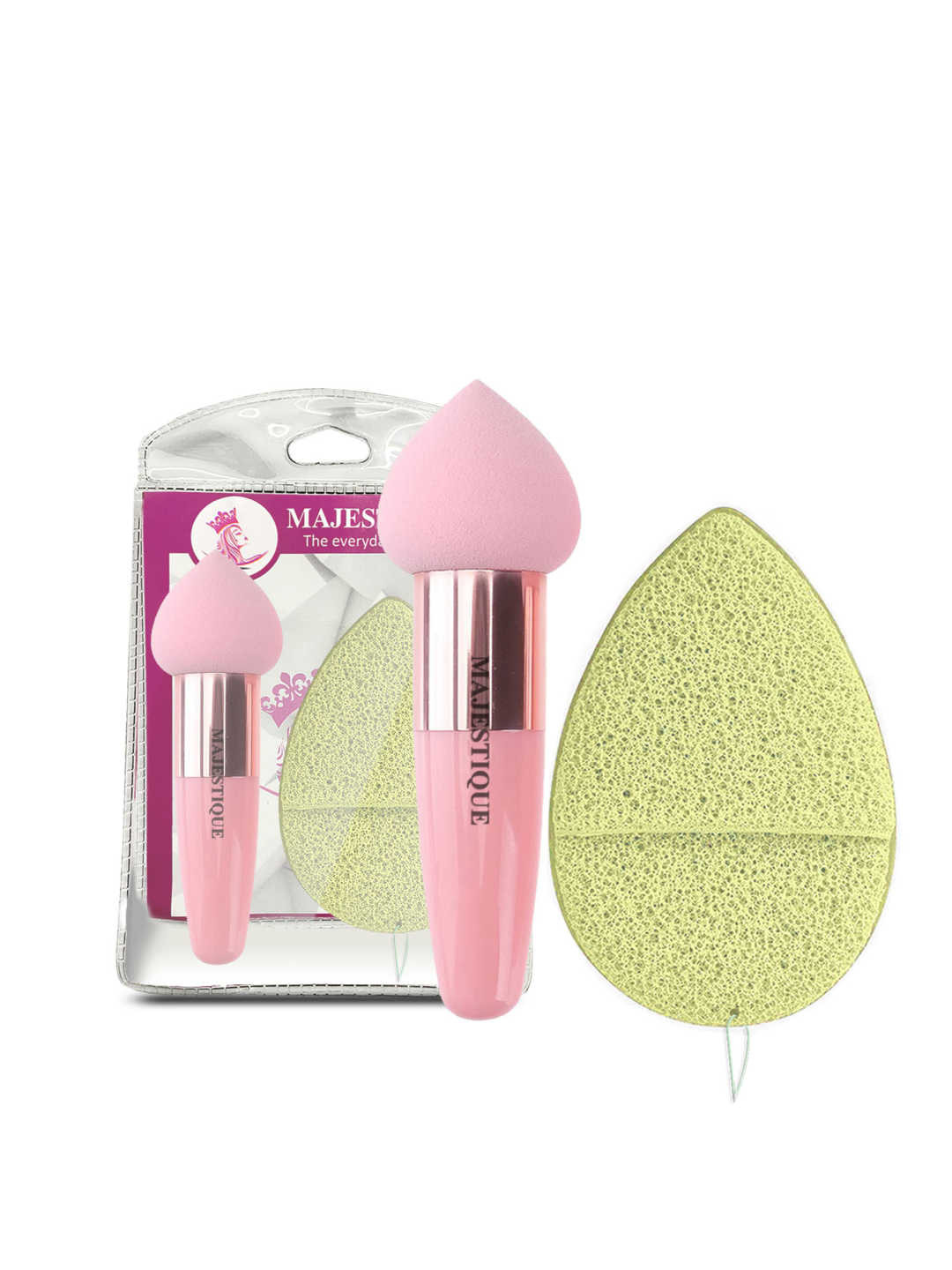 MAJESTIQUE Facial Cleaning Sponge with Pointed Makeup Sponge