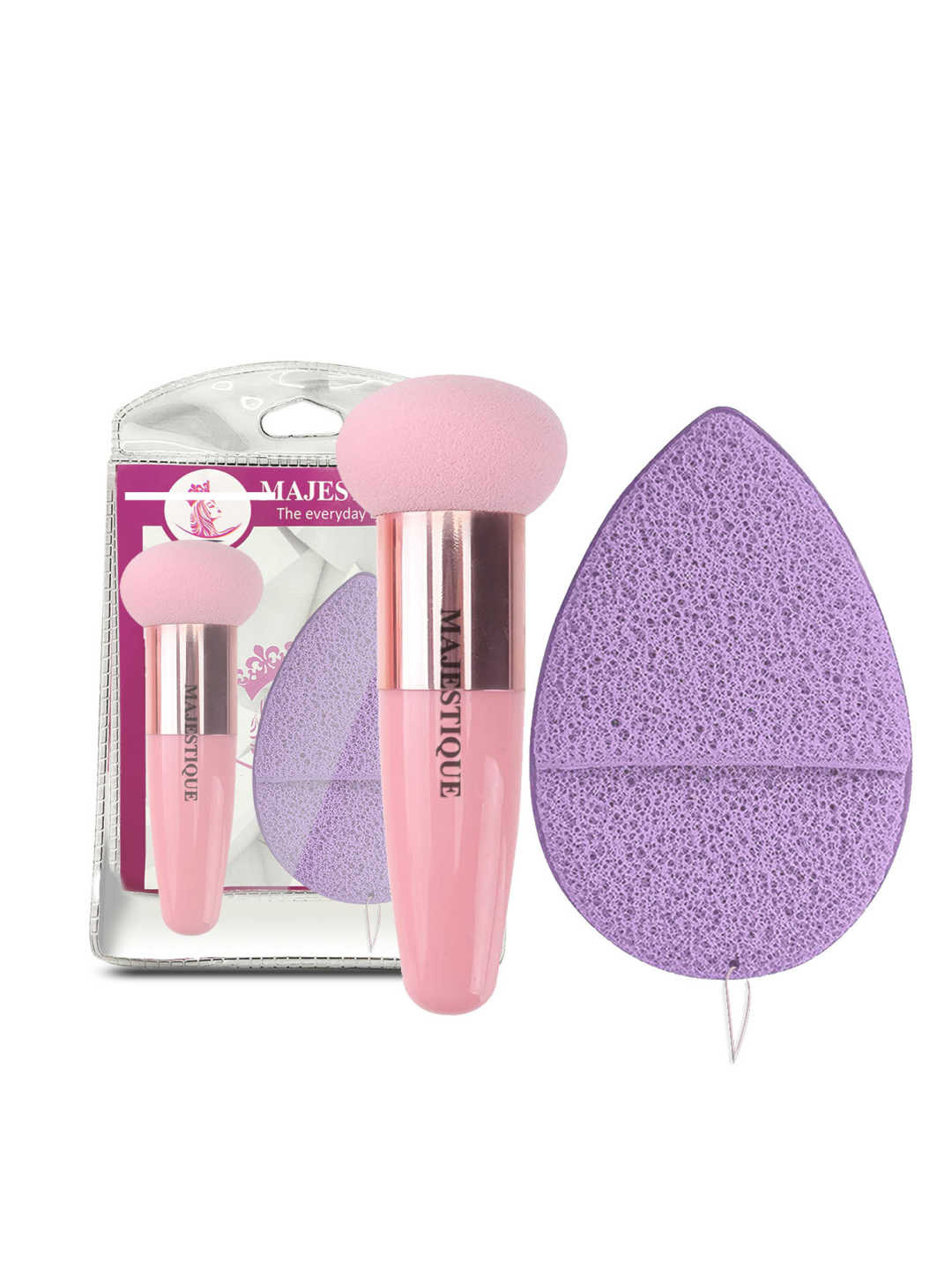 MAJESTIQUE Set of Facial Cleaning Sponge & Mushroom Makeup Sponge