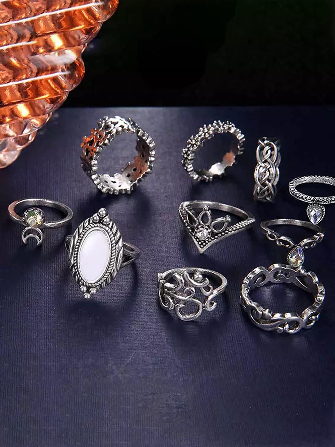 Pinapes Set of 25 Bohemian Finger Rings