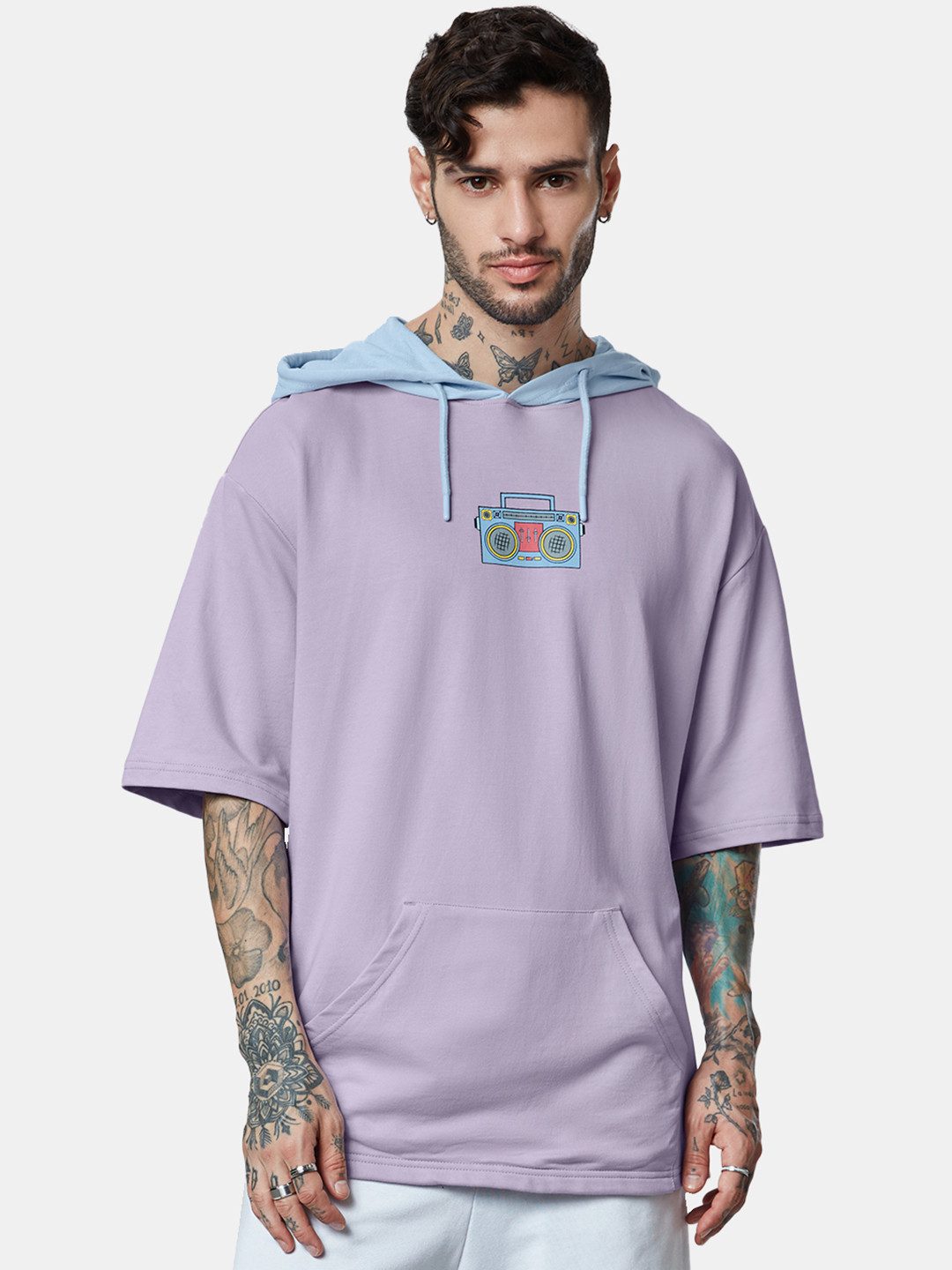 The Souled Store Looney Tunes: Jammin Purple Hooded T-Shirts
