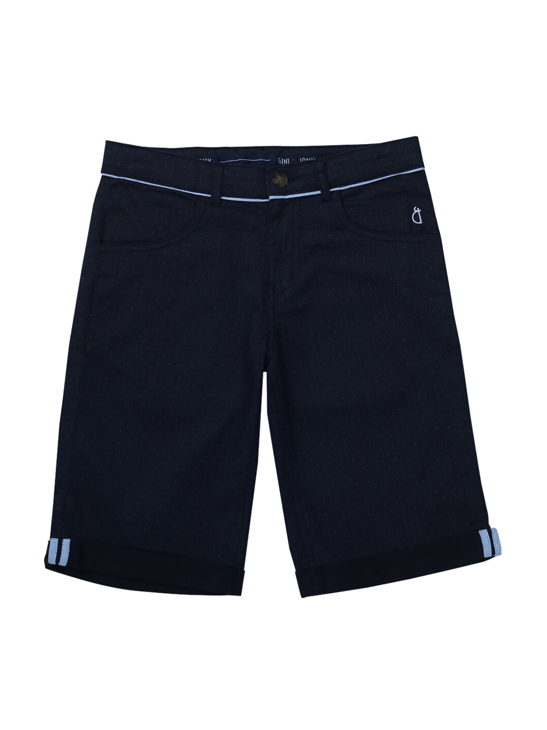 Gini and Jony Boys Conversational Printed Mid-Rise Above Knee Cotton Shorts