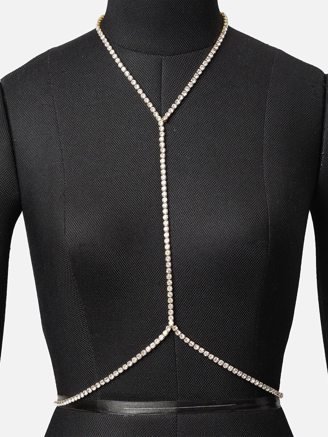 SOHI Silver-Plated Minimal Party Body Chain