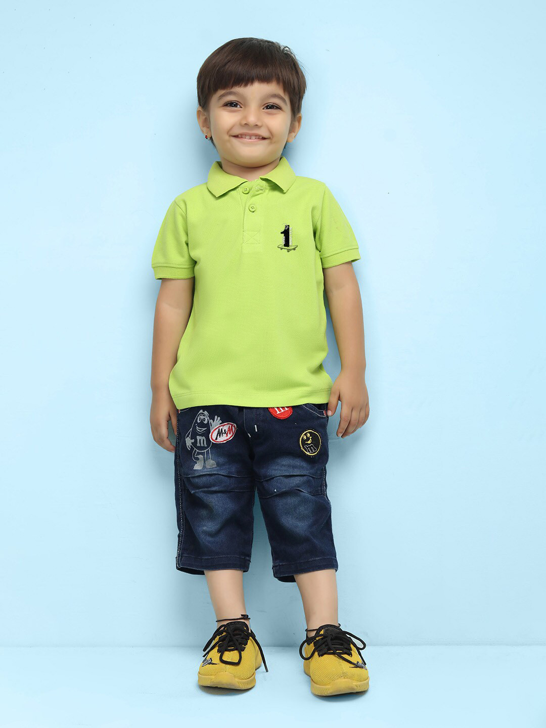 NUSYL Kids Polo Collar Short Sleeves T-shirt