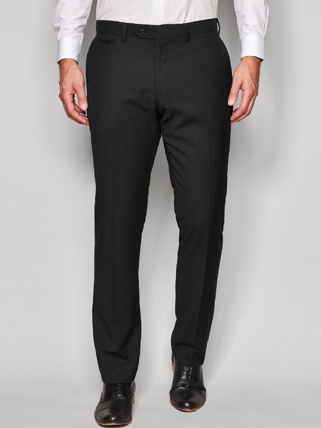 Buy Next Look Black Regular Fit Pleated Trousers for Mens Online  Tata  CLiQ