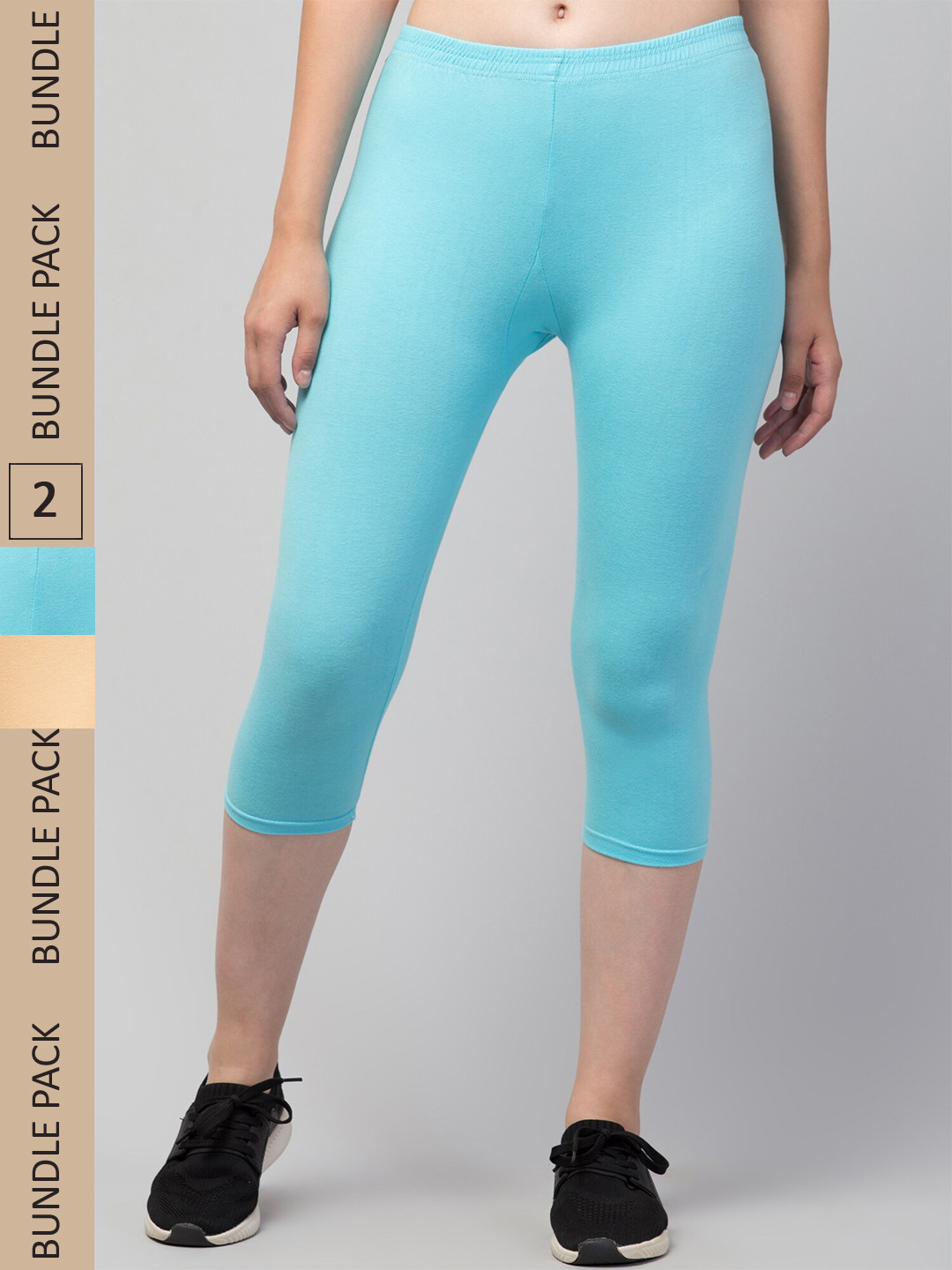 Apraa & Parma Women Pack Of 2 Pure Cotton Skinny Fit Sports Capris