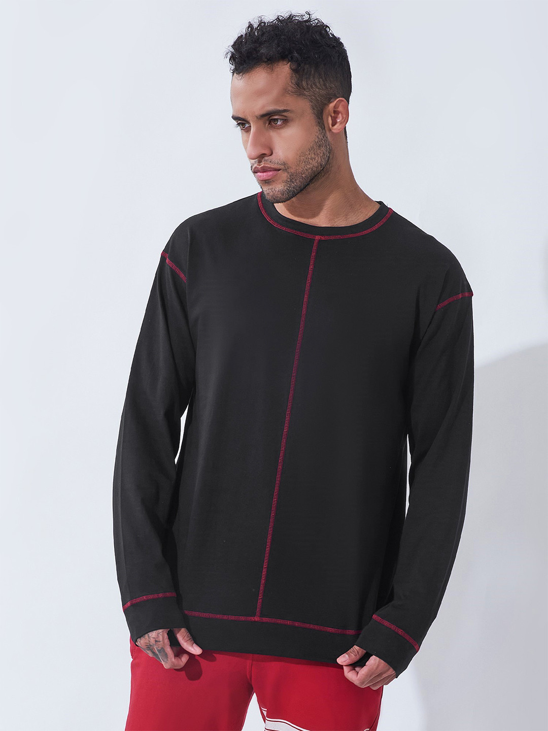 Maniac Long Sleeve Boxy Cotton T-shirt