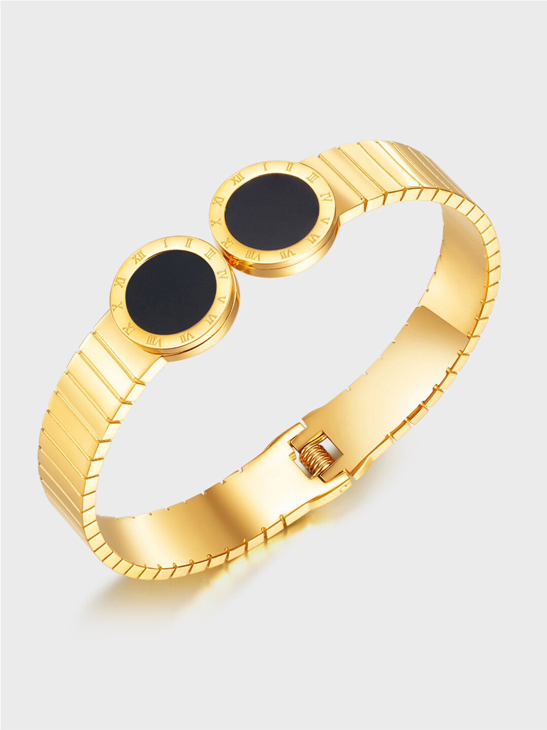 Peora Gold-Plated Stainless Steel Kada Bracelet