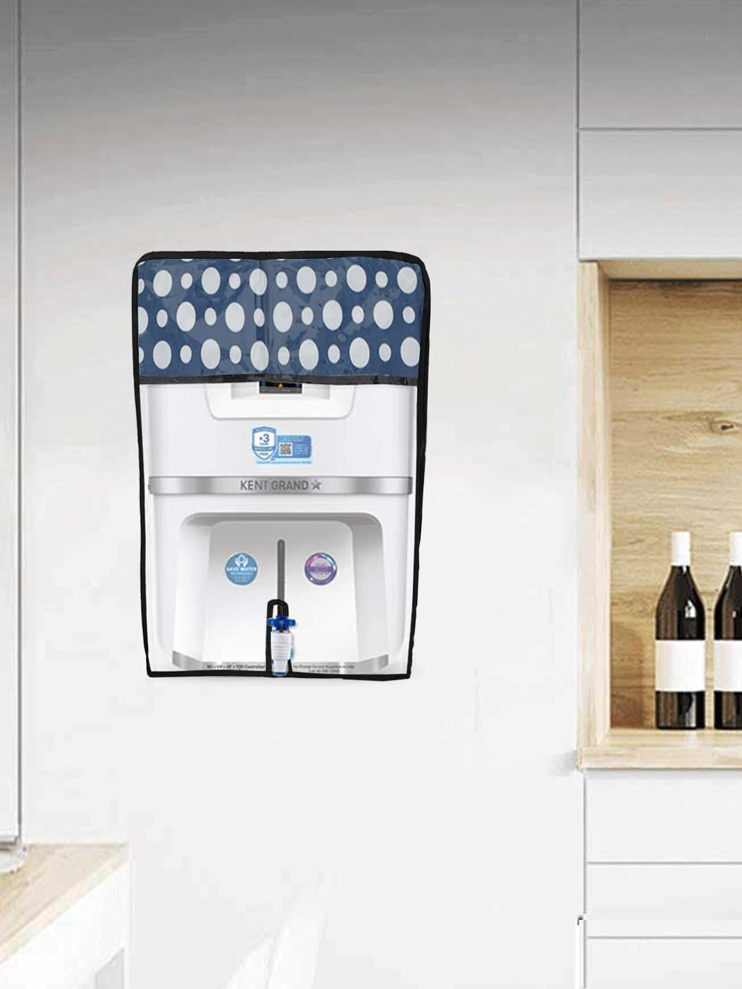 Kuber Industries Blue & White Printed Water Purifier RO Cover