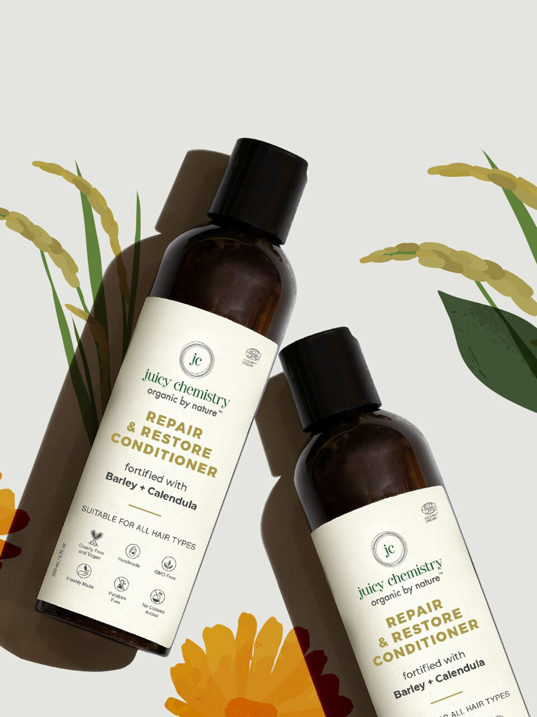 Juicy Chemistry Repair & Restore Conditioner with Barley & Calendula - 200 ml