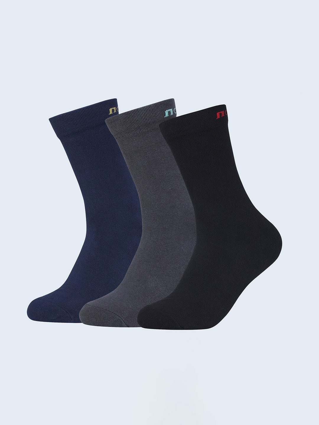 FABdon Men Pack Of 3 Sweat Absorb Anti Odour Calf-Length Socks