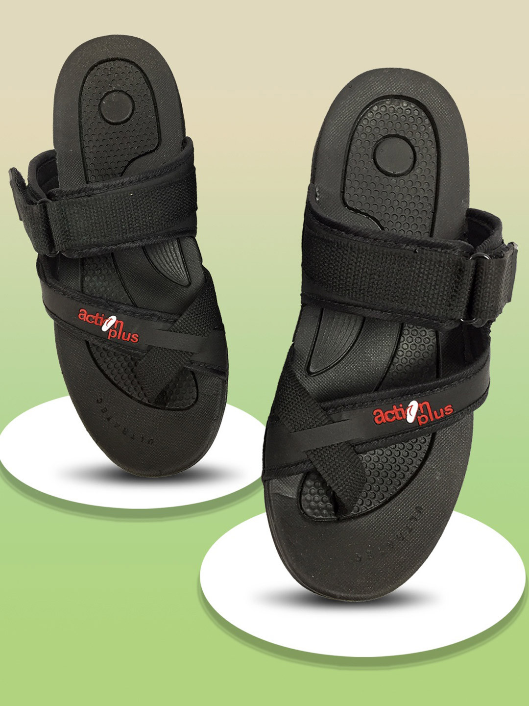 Action Men Black & Red Comfort Sandals
