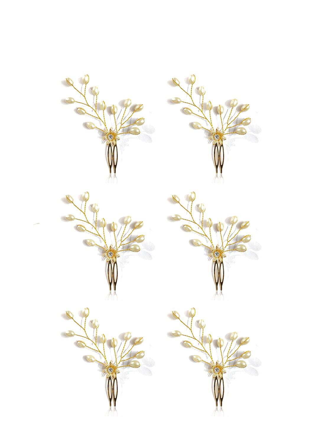 Hair Flare Women Set of 6 Embellished Hair Accessory Set