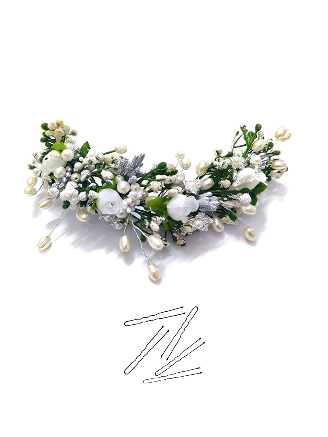 Hair Flare Women Set of 5 U-Pins With Tiara