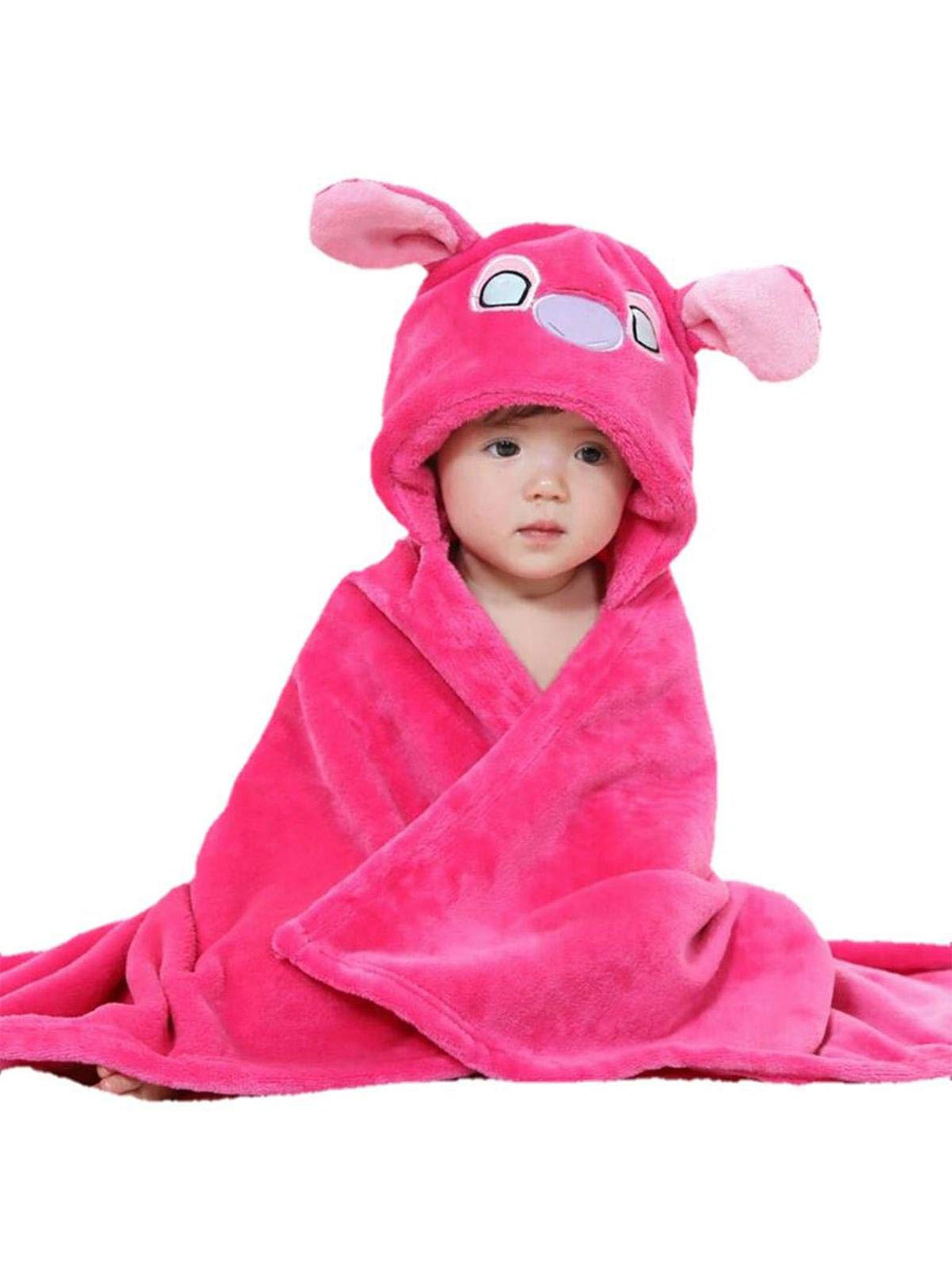 Bajo's Infants Pink Lilo Stitch 350 GSM Bath Towel or Cloak