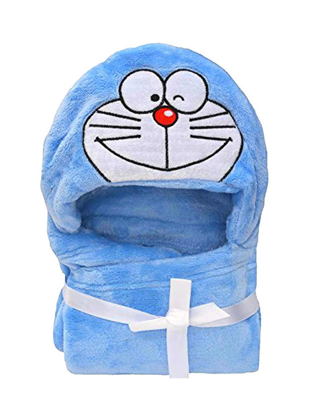 Bajo's Infants Turquoise & White Cartoon 350 GSM Single Bed Blanket or Towel or Baby Cloak