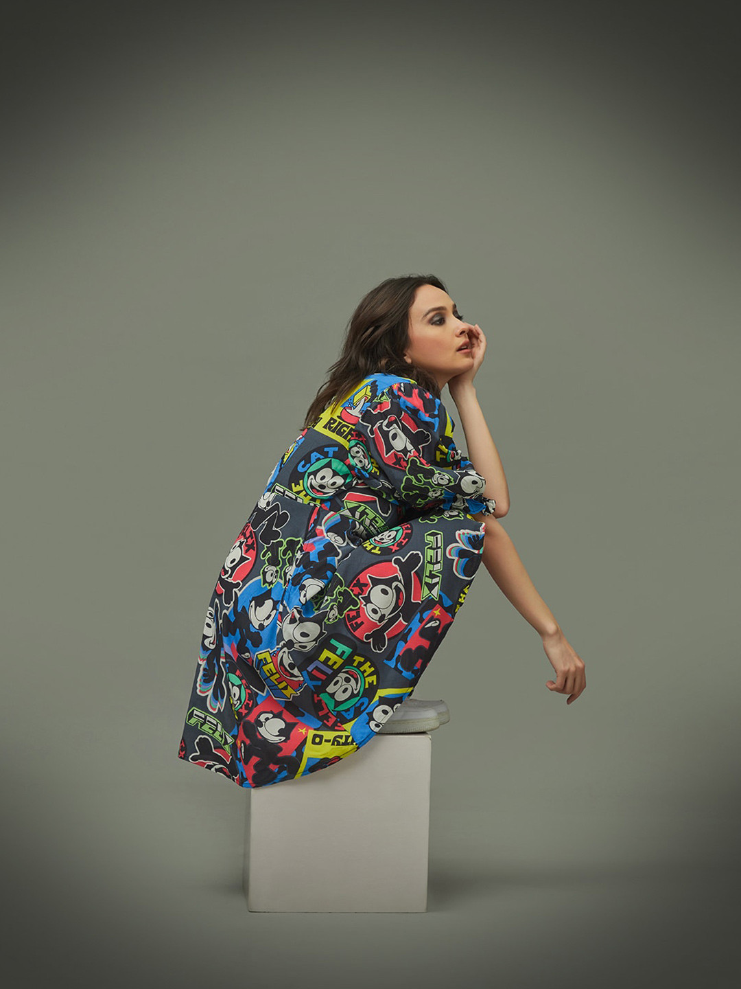 ONLY Black Floral A-Line Dress