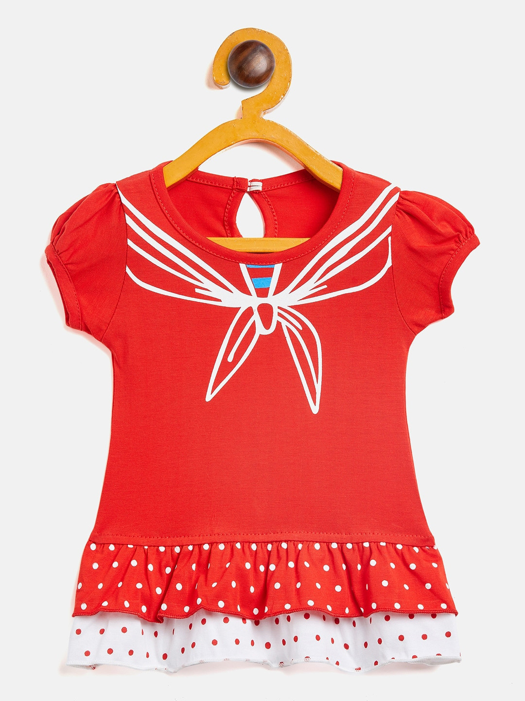 Camey Infant Girls Conversational Printed Drop-Waist Cotton Dress