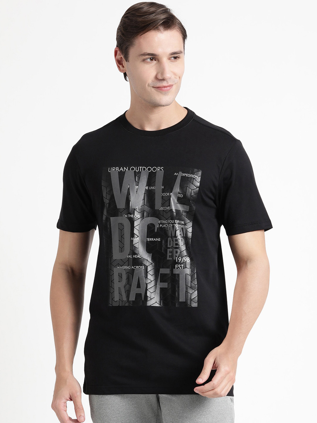 Wildcraft Typography Printed Pure Cotton T-shirt