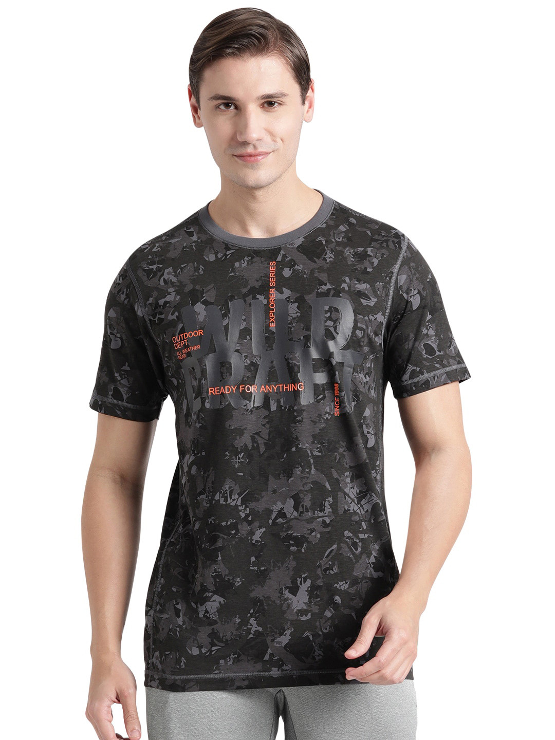 Wildcraft Typography Printed Rapid-Dry Pure Cotton T-shirt