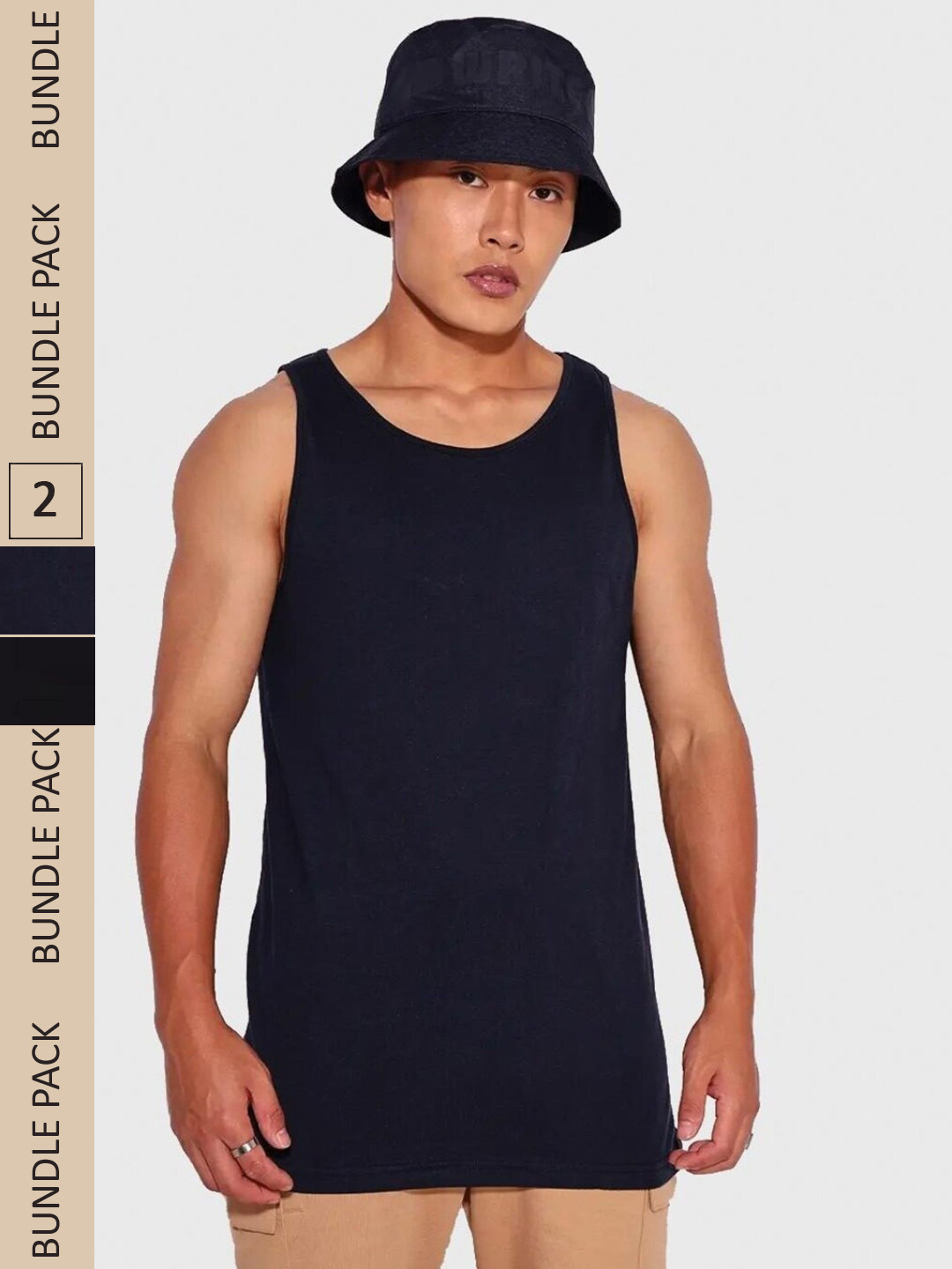 Bewakoof Pack Of 2 Round Neck Innerwear Vests