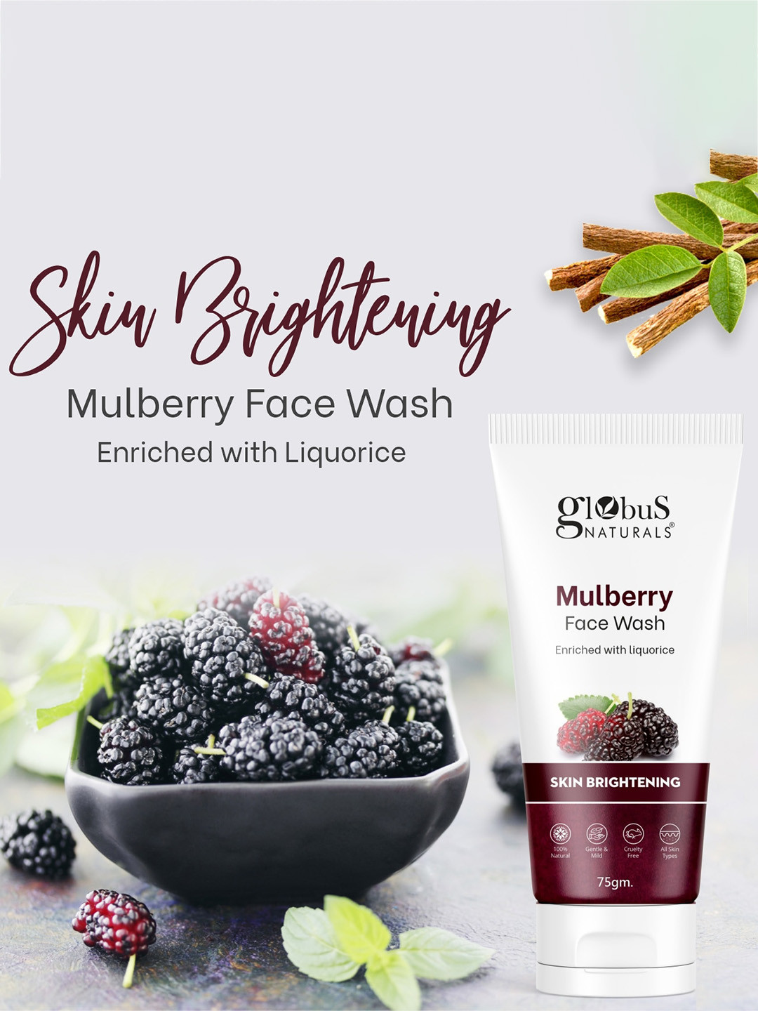 Globus naturals Set Of 2 Fairness Face Wash For Even Skin Tone - 75 gm Each