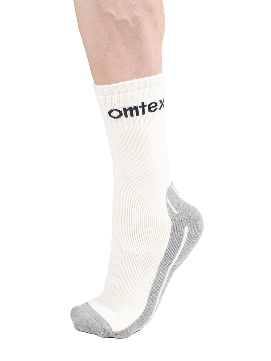 Omtex Men Patterned Reinforced Heel Calf Length Socks