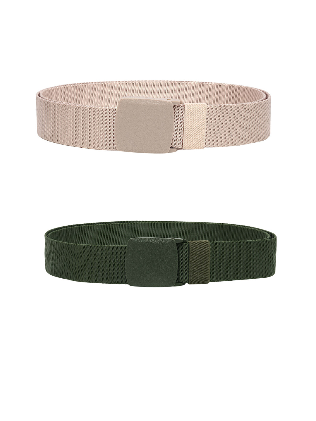 ZORO Men Set Of 2 Textured Interlock Wide Belt