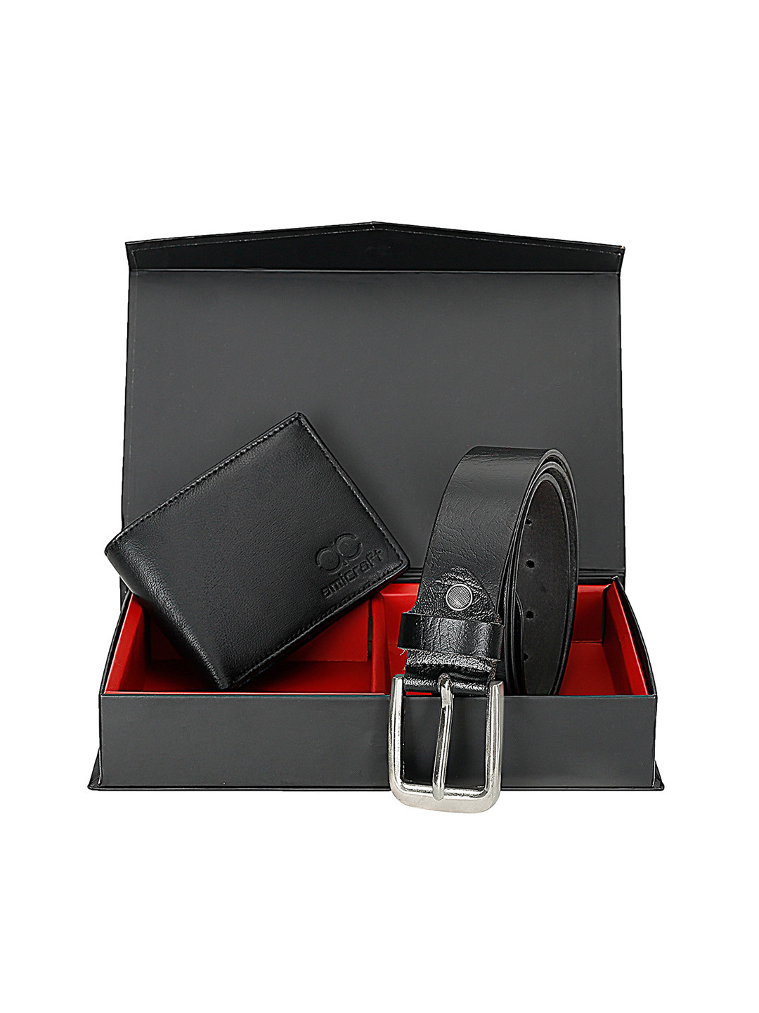 amicraft Men Leather Belt & Wallet Accessory Gift Set