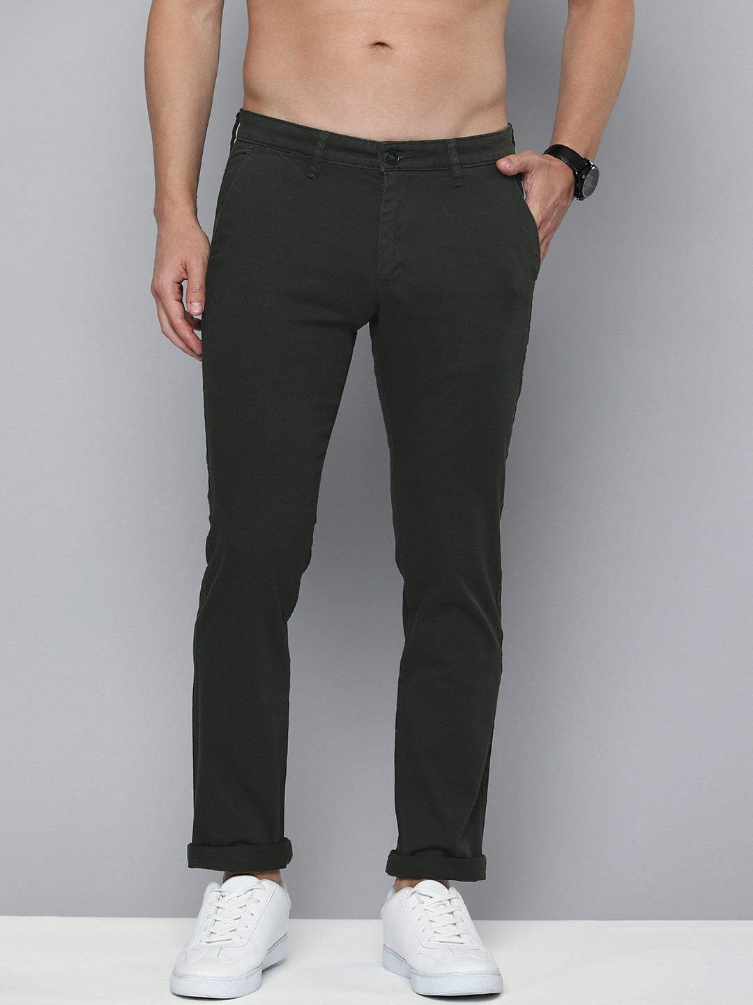 HERE&NOW Slim Fit Chinos Trousers