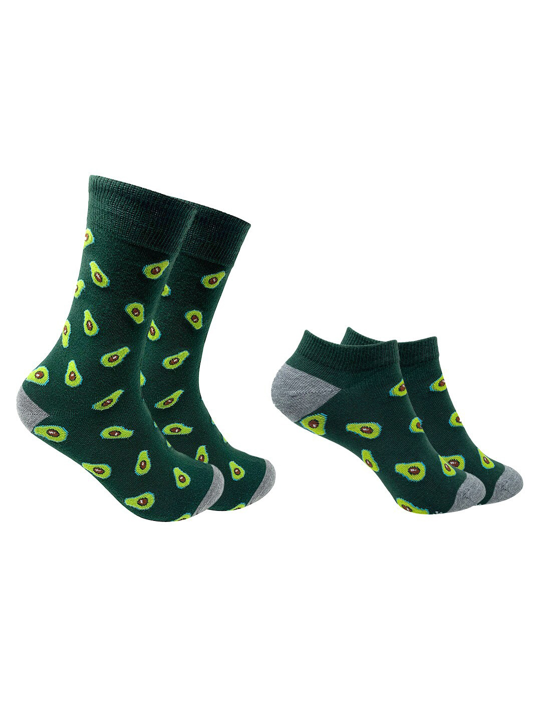 Mint & Oak Men Pack Of 2 Patterned Avocado on Toes Combo Socks