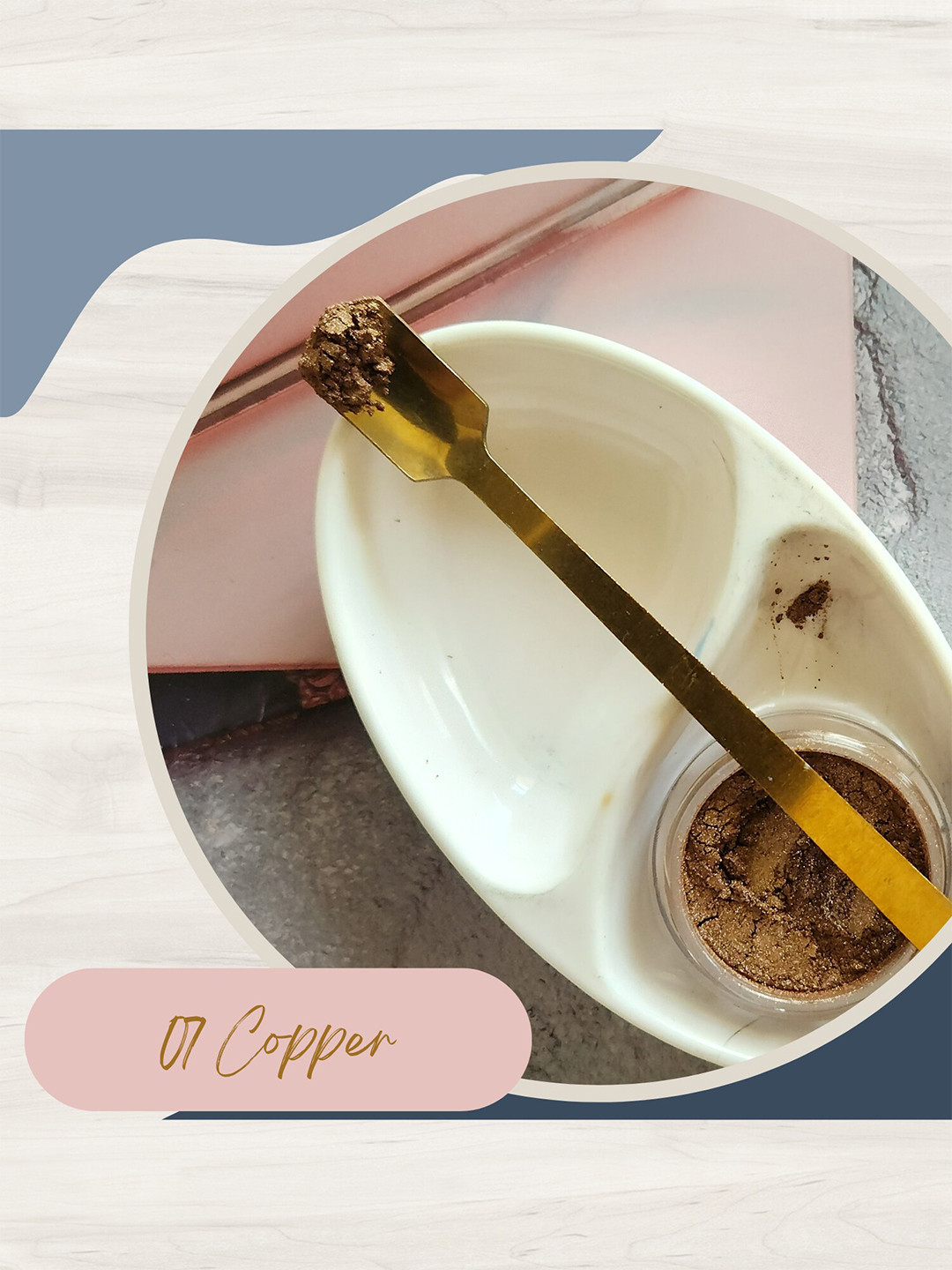 KINDED Makeup Pigments Loose Shimmer Powder Eyeshadow 3 g - Copper 07