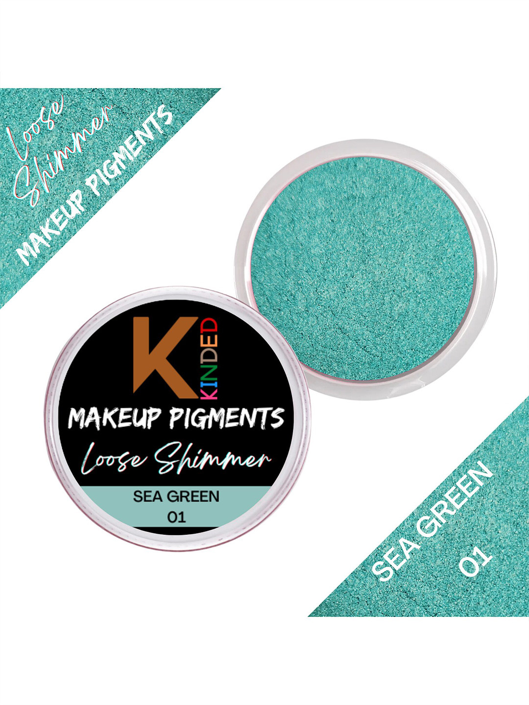 KINDED Makeup Pigments Loose Shimmer Powder Eyeshadow 3 g - Sea Green 01