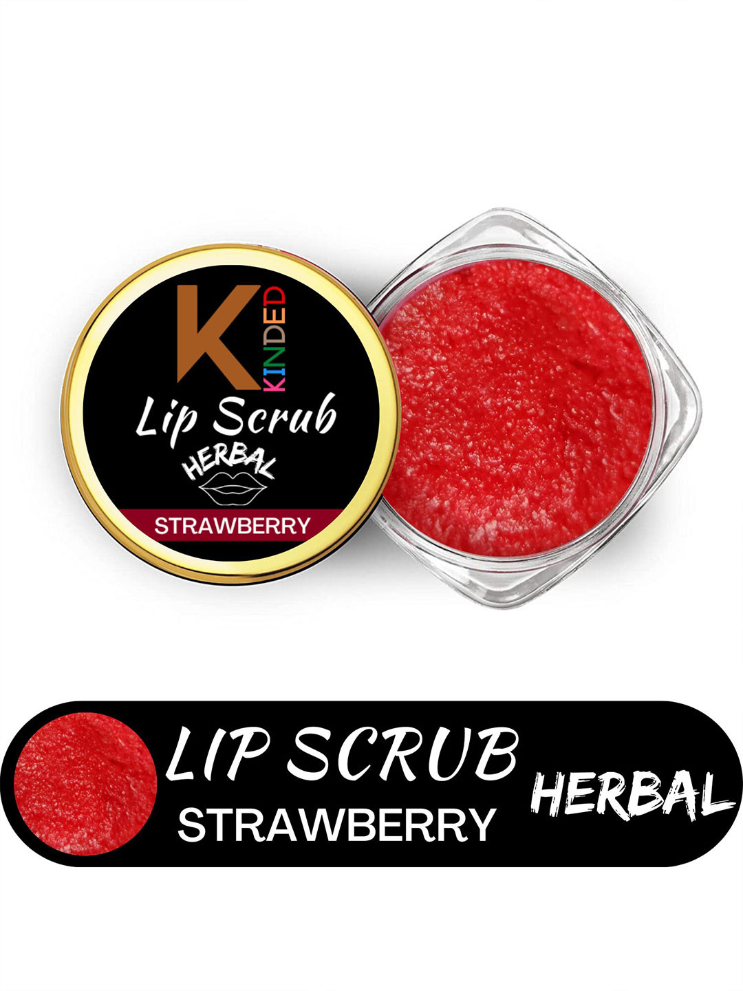 KINDED Herbal Lip Scrub 10 g - Strawberry 03