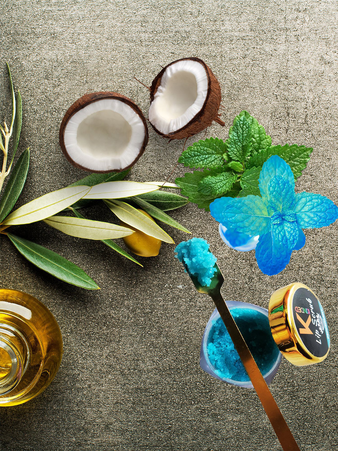 KINDED Set Of 2 Herbal Lip Scrubs 10 gm Each - Peppermint & Coffee