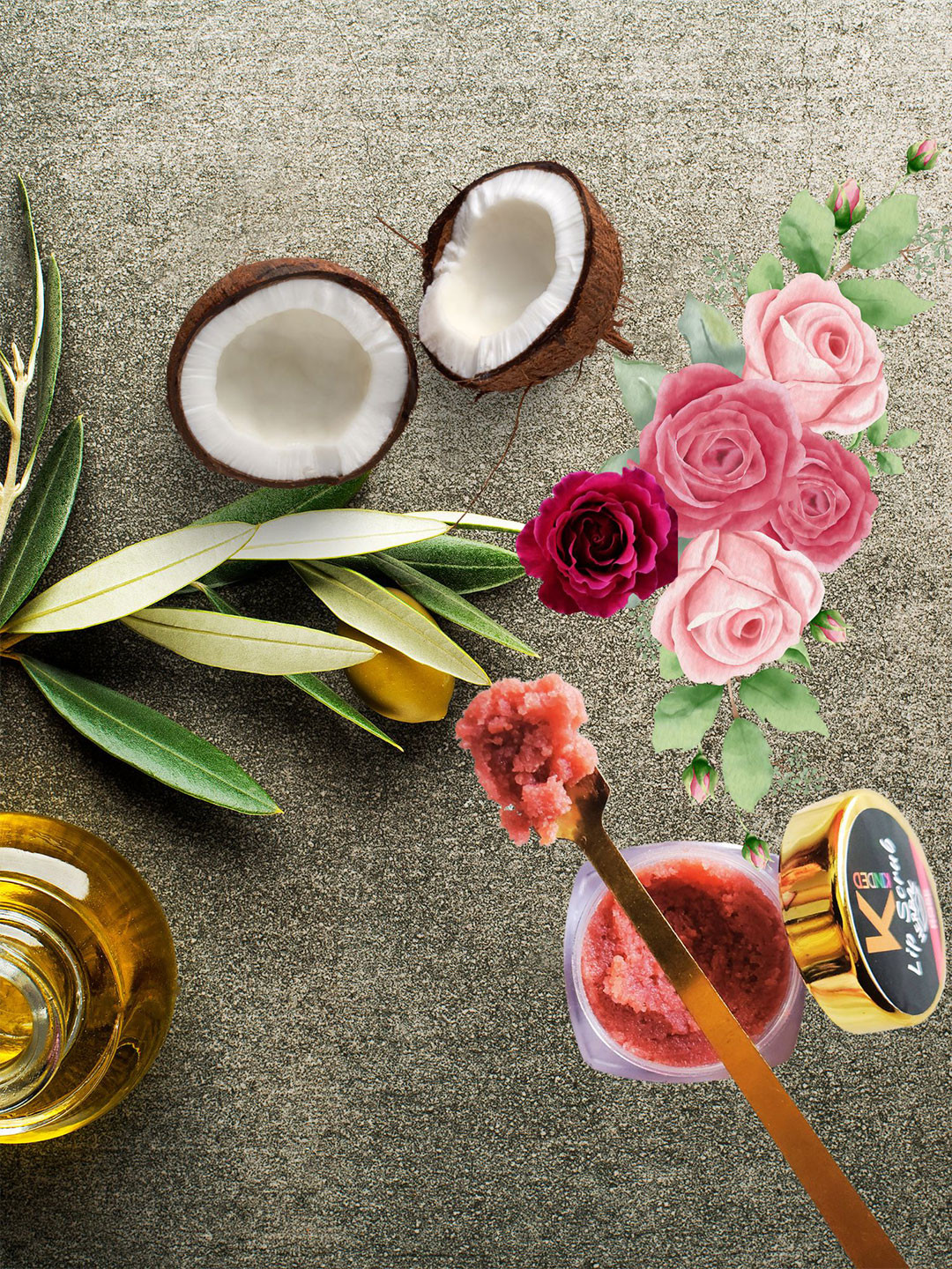 KINDED Herbal Lip Scrub 10 gm - Rose