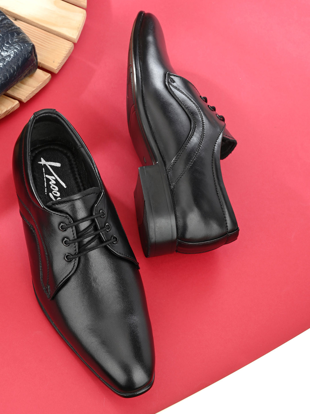 knoos Men Pure Leather Formal Derbys