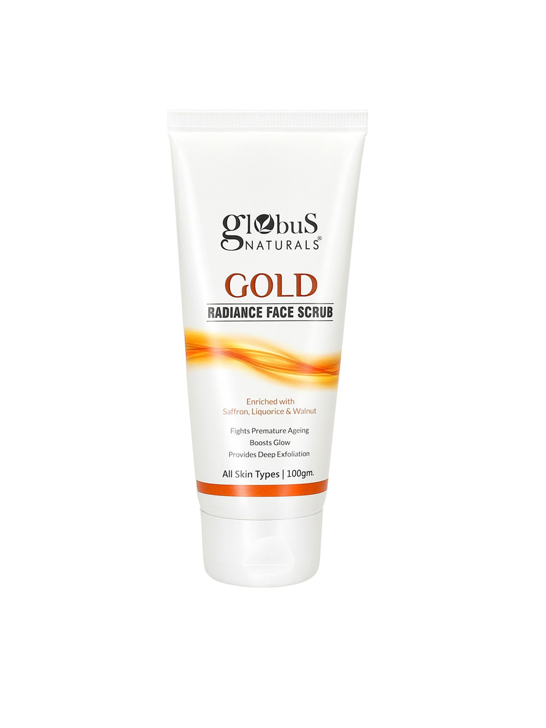 Globus naturals Gold Radiance Face Scrub with Coconut Rose & Liquorice - 100 gm