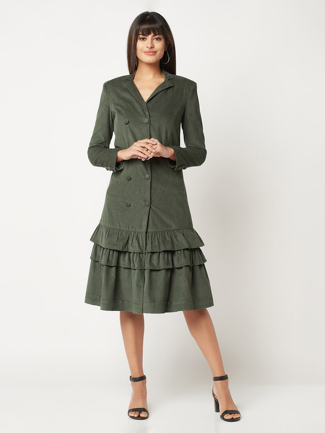 HOUSE OF S V-Neck Drop-Waist Dress