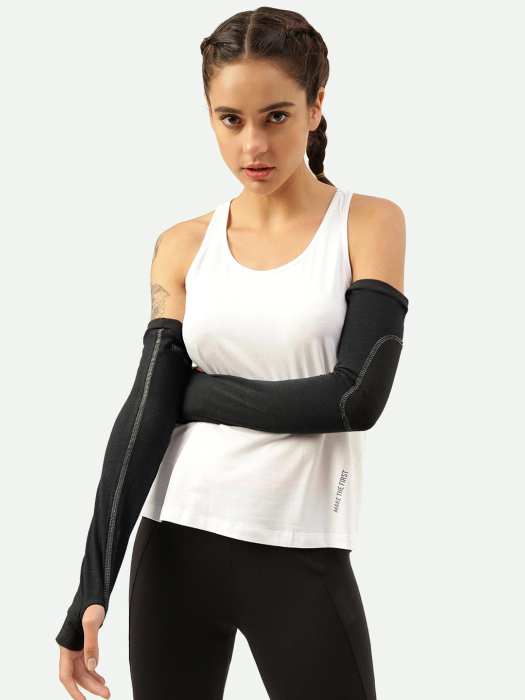 FREECULTR Women Bamboo Cotton Antibacterial Arm Sleeves Gloves