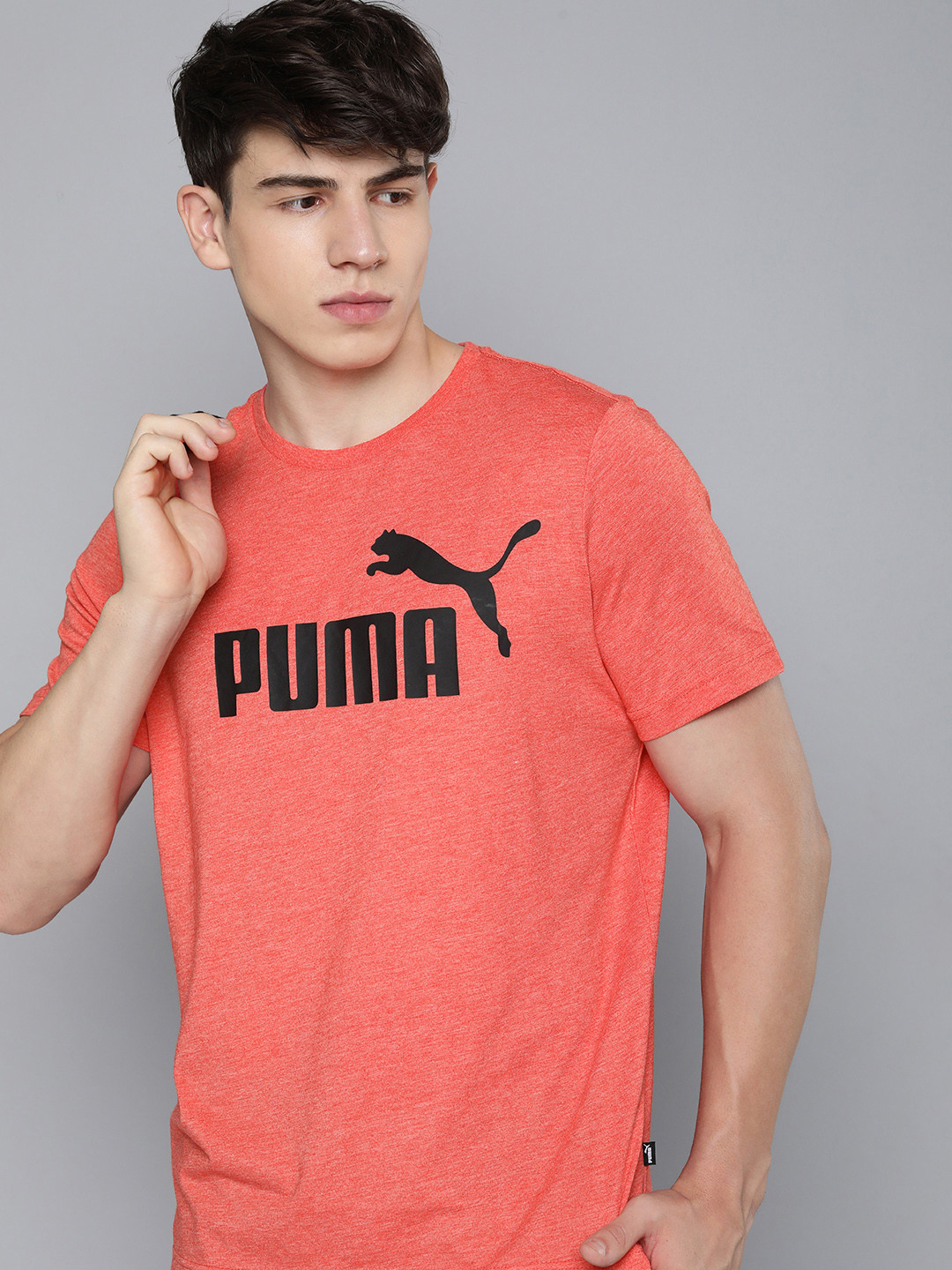 Puma Men Brand Logo Printed Round Neck Sports T-shirt