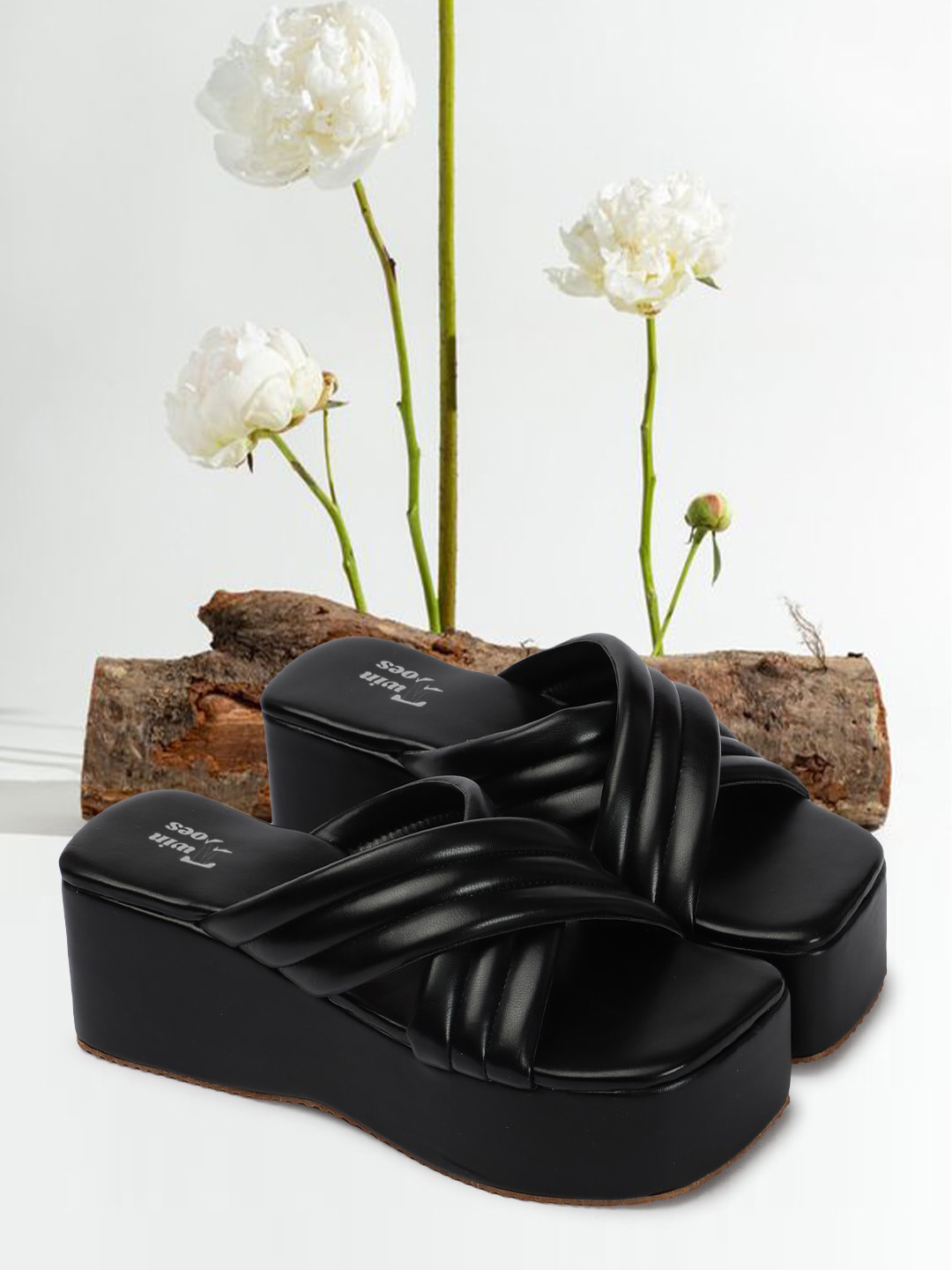 TWIN TOES Open Toe Flatform Heels