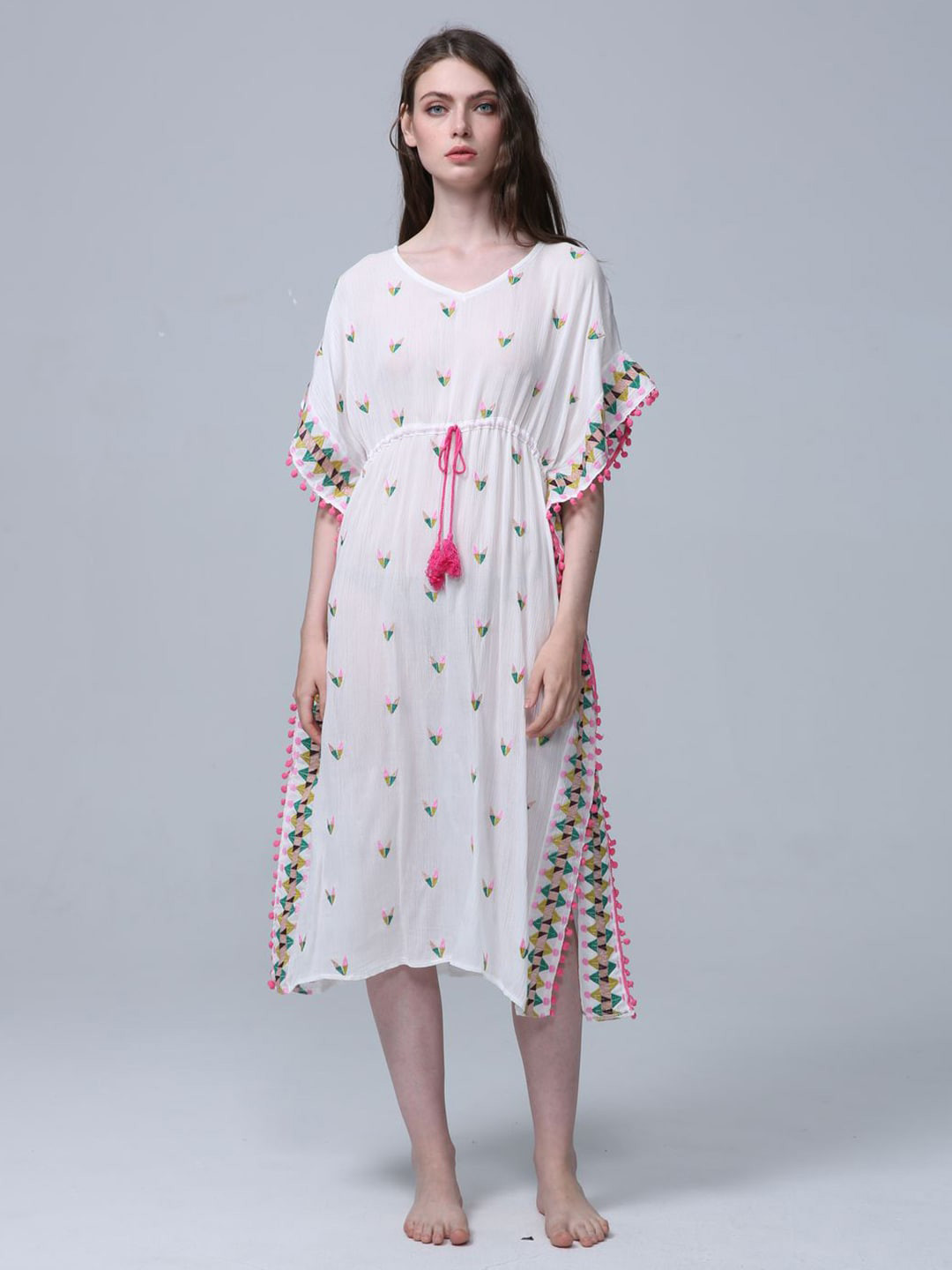 JC Collection A-Line Midi Kaftan Dress