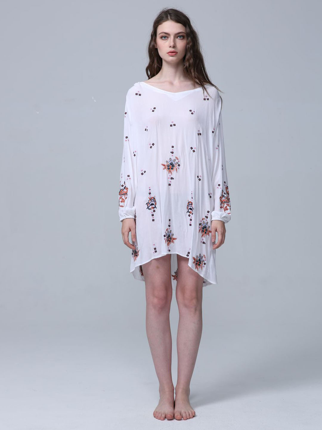 JC Collection Floral High-Low A-Line Dress