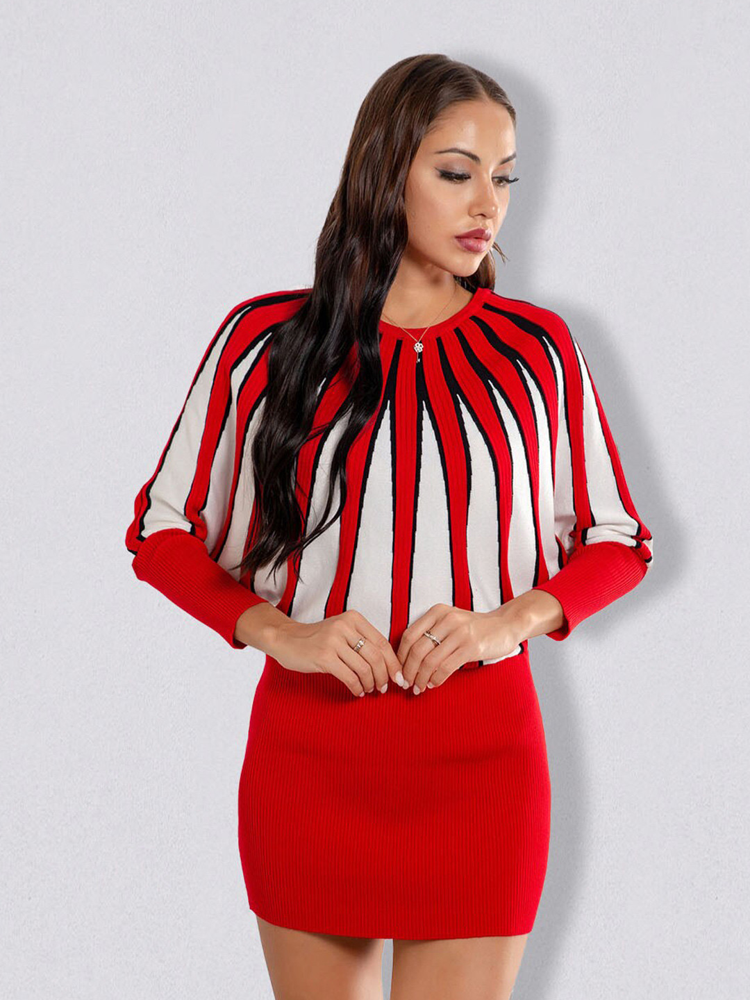 JC Collection Geometric Printed Sheath Mini Dress