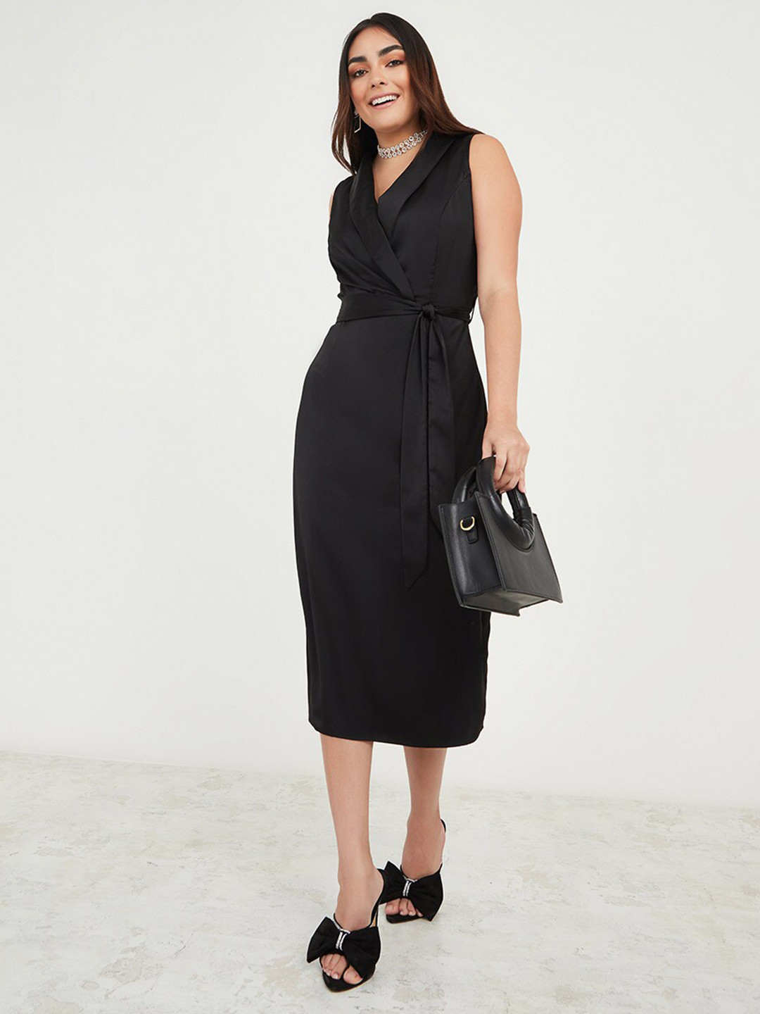 Styli Wrap Midi Dress