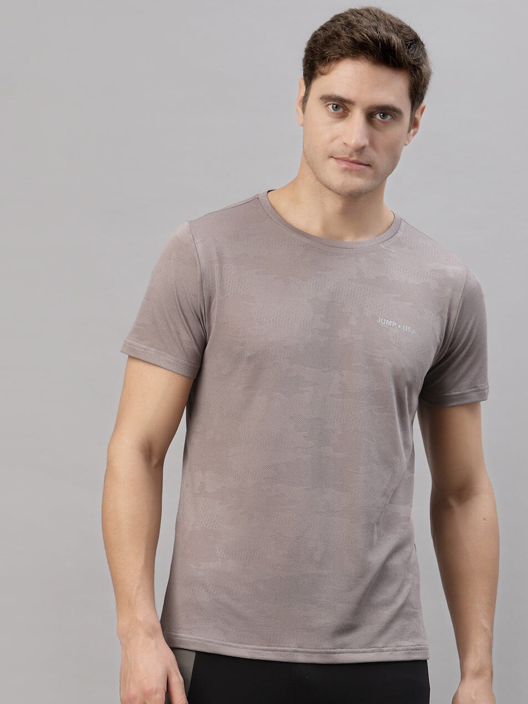 JUMP USA Abstract Printed Running T-shirt