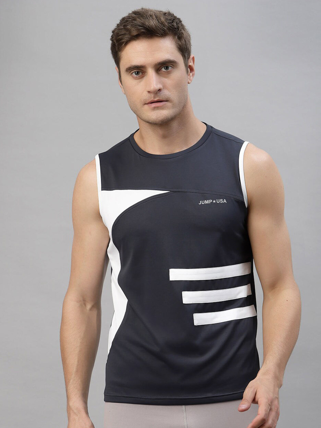 JUMP USA Striped Rapid Dry T-shirt